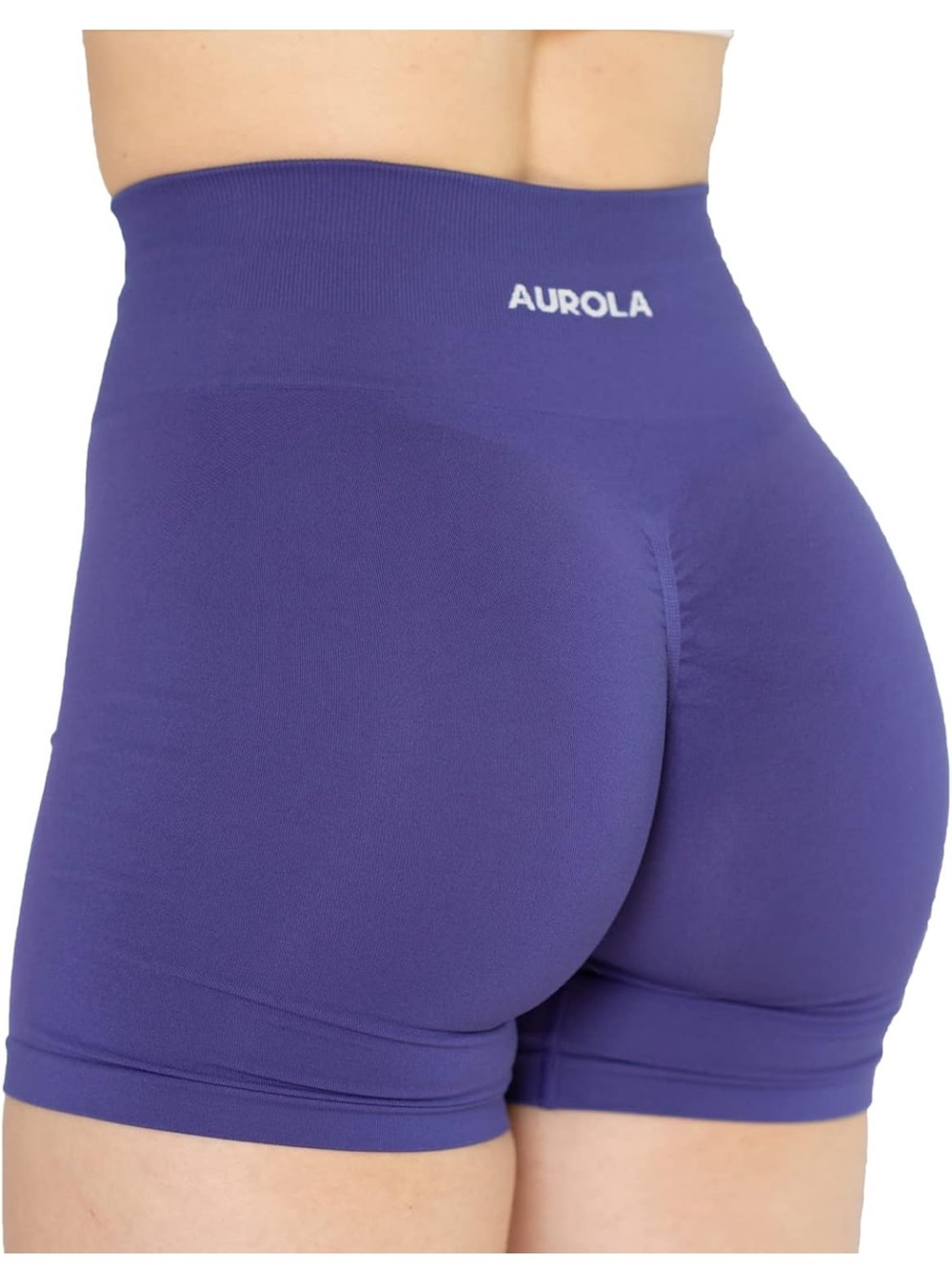 Aurola High-Waist Purple Seamless Bike Shorts